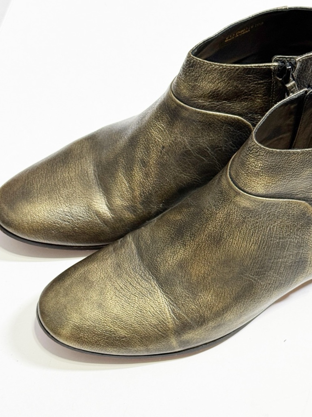 Cole Haan Allen Women’s Metallic Gold Ankle Booties Sz. 10B - Picture 4 of 14